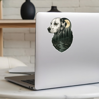 Dalmatiner im Wald Aufkleber Bunt - Ansicht 5