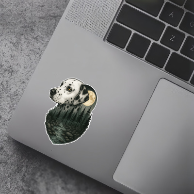 Dalmatiner im Wald Aufkleber Bunt - Ansicht 7