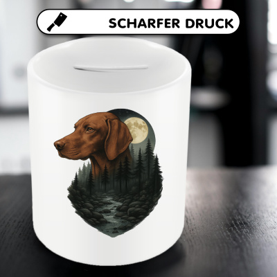 Spardose mit dem Motiv Magyar Vizsla im Mondlicht - Ansicht 5