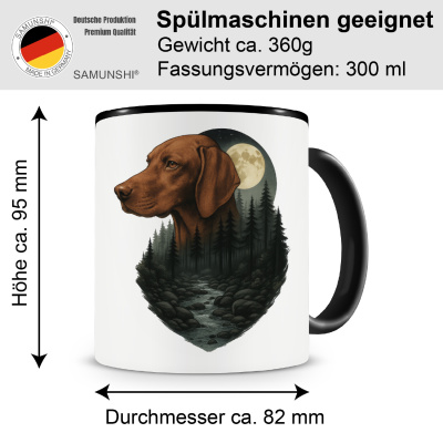 Tasse mit dem Motiv Magyar Vizsla im Mondlicht - Ansicht 2