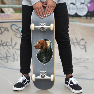 Magyar Vizsla im Wald Aufkleber Bunt - Ansicht 6