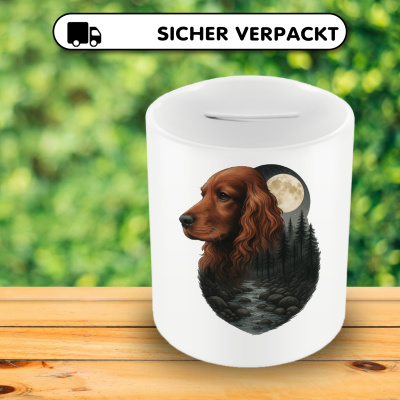 Spardose mit dem Motiv Cocker Spaniel im Mondlicht - Ansicht 4