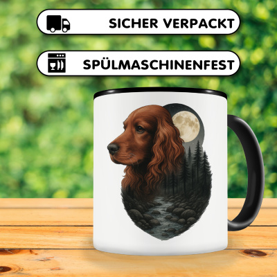 Tasse mit dem Motiv Cocker Spaniel im Mondlicht - Ansicht 4