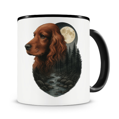 Tasse mit dem Motiv Cocker Spaniel im Mondlicht
