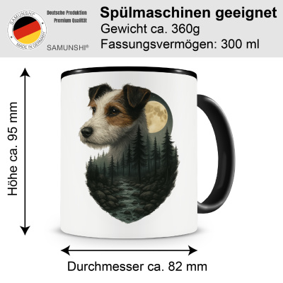 Tasse mit dem Motiv Parson Russell Terrier im Mondlicht - Ansicht 2