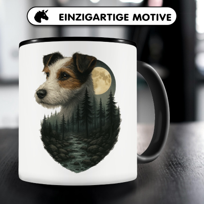 Tasse mit dem Motiv Parson Russell Terrier im Mondlicht - Ansicht 3