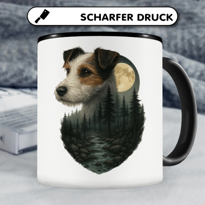 Tasse mit dem Motiv Parson Russell Terrier im Mondlicht - Ansicht 5