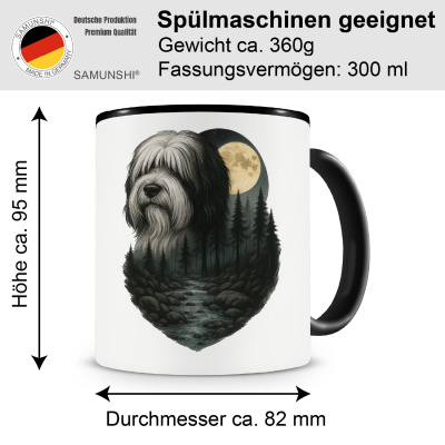 Tasse mit dem Motiv Tibet Terrier im Mondlicht - Ansicht 2