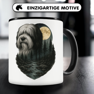 Tasse mit dem Motiv Tibet Terrier im Mondlicht - Ansicht 3