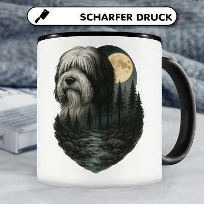 Tasse mit dem Motiv Tibet Terrier im Mondlicht - Ansicht 5
