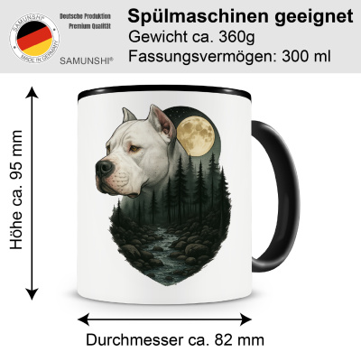 Tasse mit dem Motiv Dogo Argentino im Mondlicht - Ansicht 2