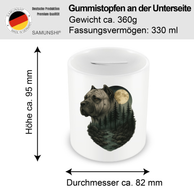 Spardose mit dem Motiv Dogo Canario im Mondlicht - Ansicht 2