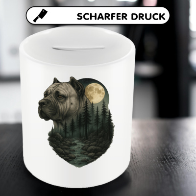 Spardose mit dem Motiv Dogo Canario im Mondlicht - Ansicht 5