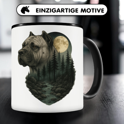 Tasse mit dem Motiv Dogo Canario im Mondlicht - Ansicht 3