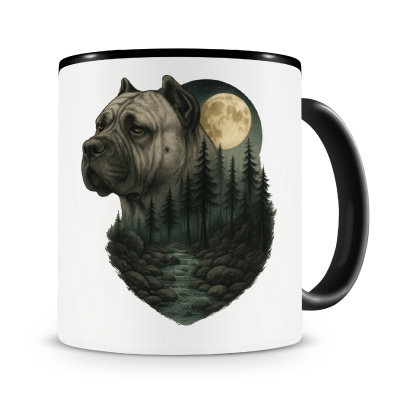 Tasse mit dem Motiv Dogo Canario im Mondlicht