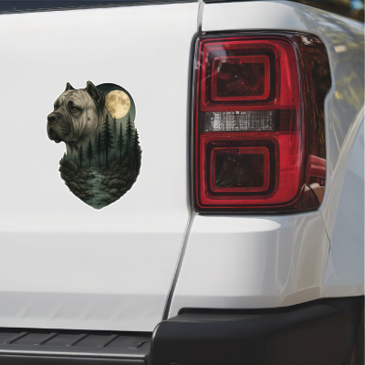 Dogo Canario im Wald Aufkleber Bunt - Ansicht 2