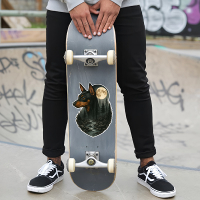 Zwergpinscher im Wald Aufkleber Bunt - Ansicht 6