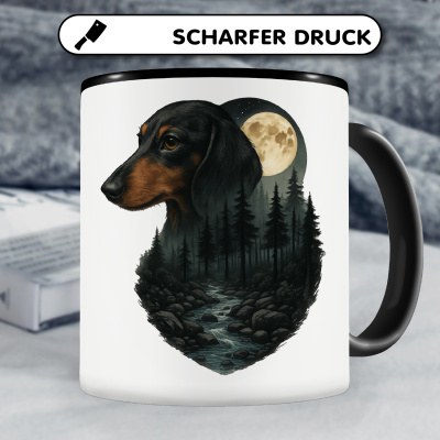 Tasse mit dem Motiv Dackel im Mondlicht - Ansicht 5