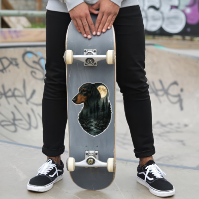 Dackel im Wald Aufkleber Bunt - Ansicht 6