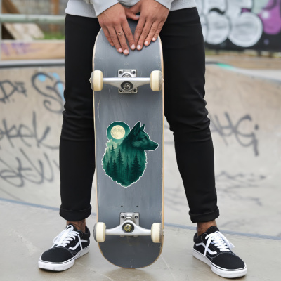 Schferhund im Mondwald Aufkleber Bunt - Ansicht 6