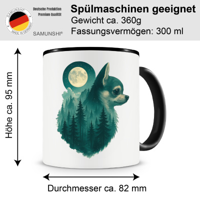 Tasse mit dem Motiv Chihuahua im Mondwald - Ansicht 2