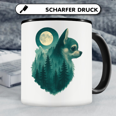 Tasse mit dem Motiv Chihuahua im Mondwald - Ansicht 5