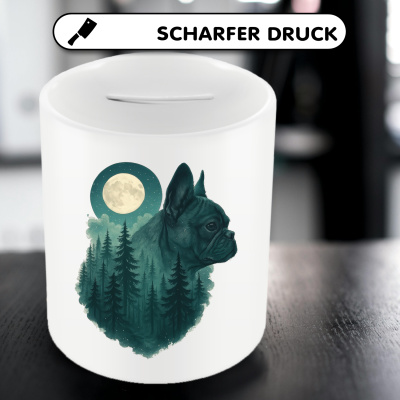 Spardose mit dem Motiv Franzsische Bulldogge im Mondwald - Ansicht 5