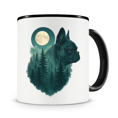 Tasse mit dem Motiv Franzsische Bulldogge im Mondwald