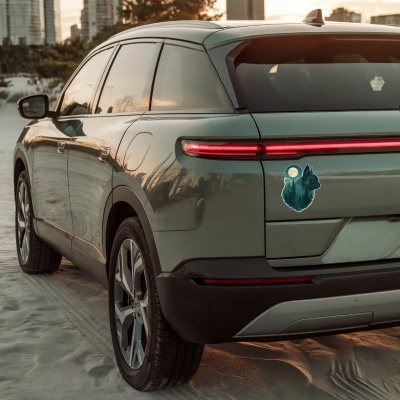 Franz�sische Bulldogge im Mondwald Aufkleber Bunt - Ansicht 4