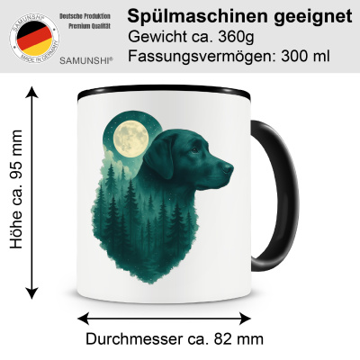 Tasse mit dem Motiv Labrador Retriever im Mondwald - Ansicht 2