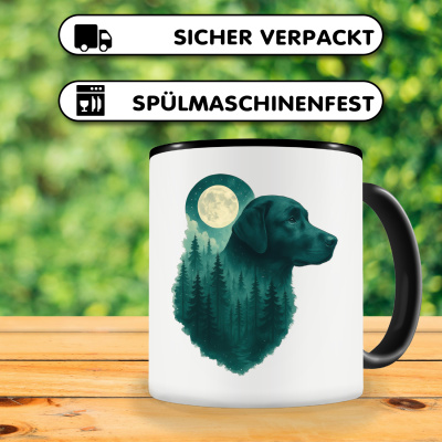 Tasse mit dem Motiv Labrador Retriever im Mondwald - Ansicht 4