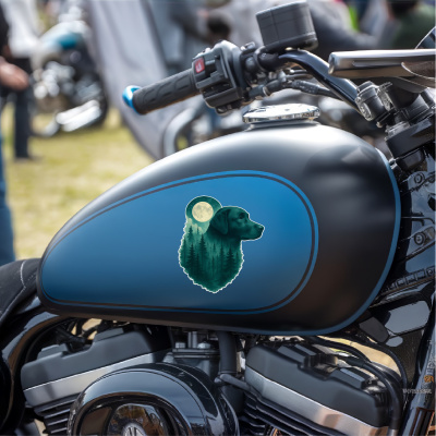 Labrador Retriever im Mondwald Aufkleber Bunt - Ansicht 8