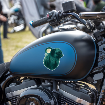 Mops im Mondwald Aufkleber Bunt - Ansicht 8