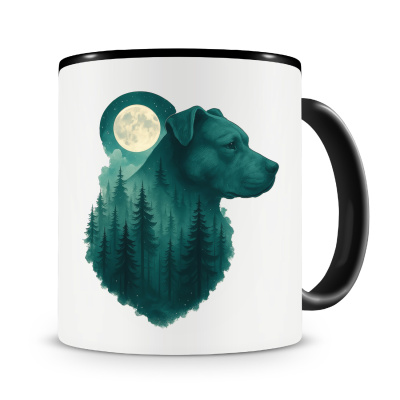 Tasse mit dem Motiv American Pit Bull Terrier im Mondwald