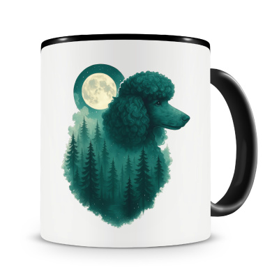 Tasse mit dem Motiv Pudel im Mondwald