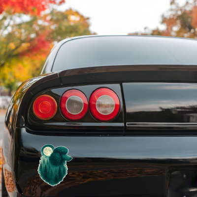 Pudel im Mondwald Aufkleber Bunt - Ansicht 3