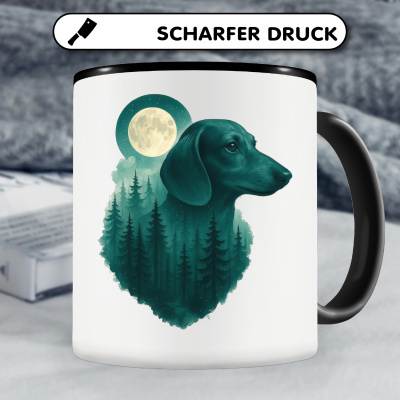 Tasse mit dem Motiv Dackel im Mondwald - Ansicht 5