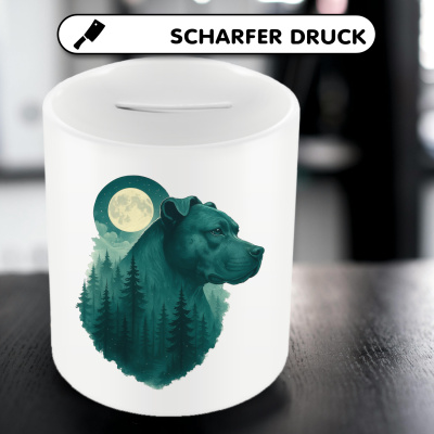 Spardose mit dem Motiv Staffordshire Terrier im Mondwald - Ansicht 5