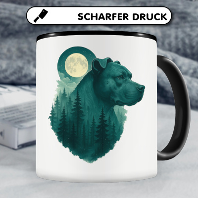 Tasse mit dem Motiv Staffordshire Terrier im Mondwald - Ansicht 5