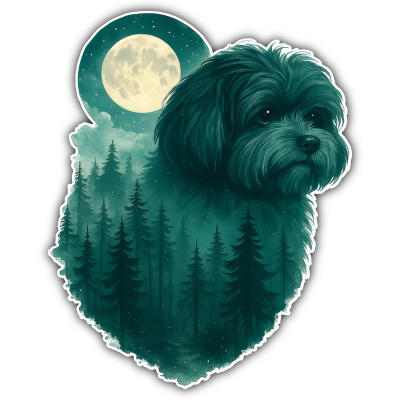 Wandtattoo  Bolonka Zwetna im Mondwald 