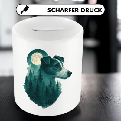 Spardose mit dem Motiv Jack Russell Terrier im Mondwald - Ansicht 5