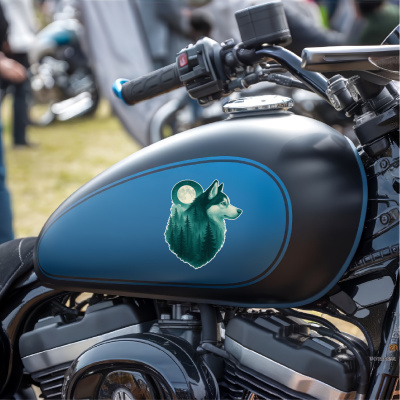 Husky im Mondwald Aufkleber Bunt - Ansicht 8