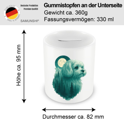 Spardose mit dem Motiv Malteser im Mondwald - Ansicht 2
