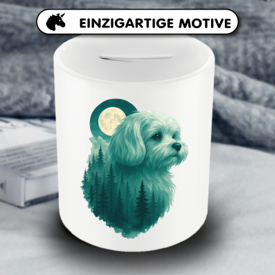 Spardose mit dem Motiv Malteser im Mondwald - Ansicht 3