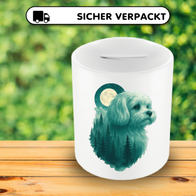 Spardose mit dem Motiv Malteser im Mondwald - Ansicht 4