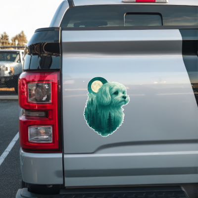 Malteser im Mondwald Aufkleber Bunt - Ansicht 2