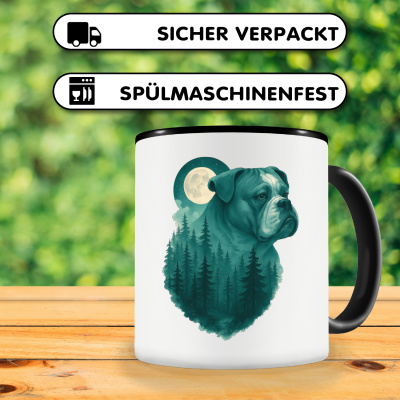 Tasse mit dem Motiv American Bulldog im Mondwald - Ansicht 4