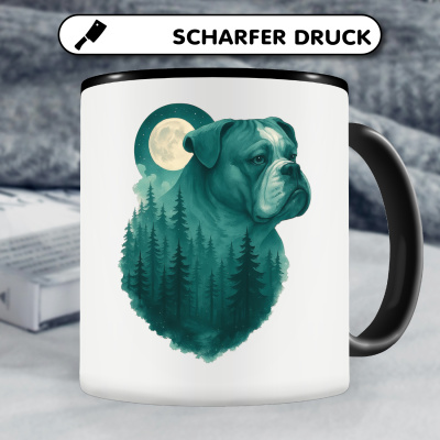 Tasse mit dem Motiv American Bulldog im Mondwald - Ansicht 5