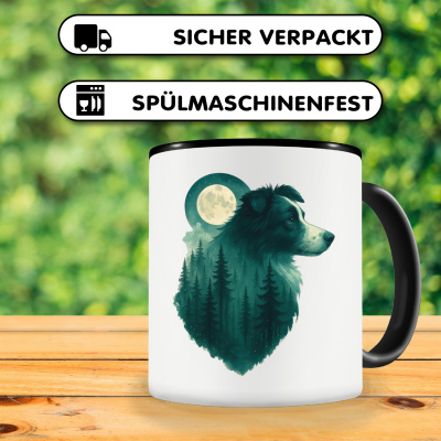 Tasse mit dem Motiv Border Collie im Mondwald - Ansicht 4
