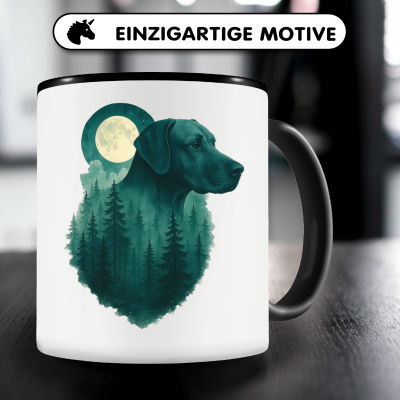 Tasse mit dem Motiv Rhodesian Ridgeback im Mondwald - Ansicht 3